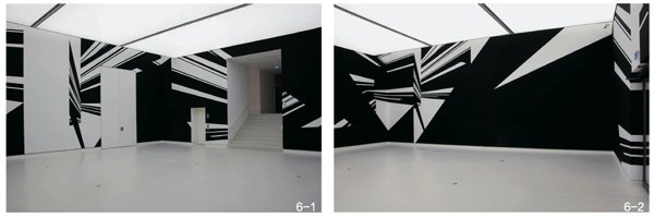 ￼￼￼(Christine Rusche) DEAD RECKONING + site-specific Sonic Space by Kim Laugs (NL) 12,20 m x 12,40 m x 6,30 m, Dispersionsfarbe/acrylic paint,