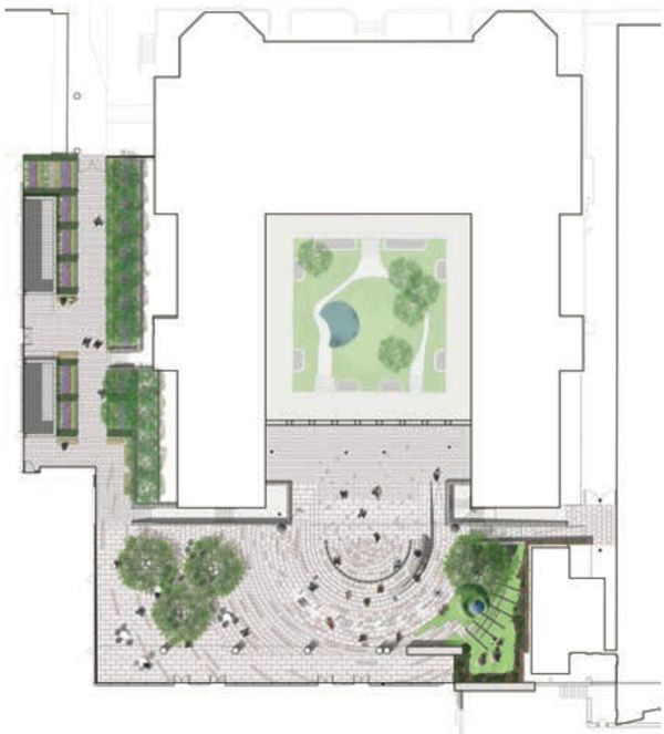 图7 菲普斯庭园和小王子儿童花园平面示意(OLIN提供)